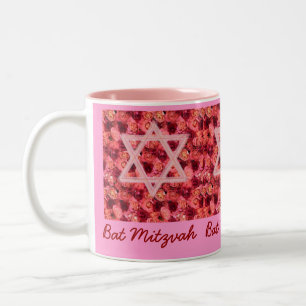 Schläger Mitzvah Rosen-Stern-Tasse Zweifarbige Tasse