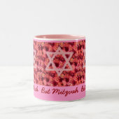 Schläger Mitzvah Rosen-Stern-Tasse Zweifarbige Tasse (Mittel)