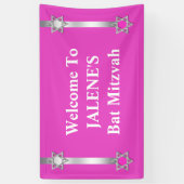 Schläger mitzvah Stern-David-Rosa Banner (Vertikal)