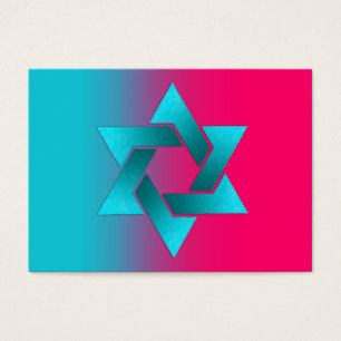 Schläger Mitzvah Türkis und rosa Ombre Davidsste