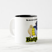 Schläger-Mops-Tasse Zweifarbige Tasse (Vorderseite Links)