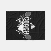 Schläger Smash Shuttle Coach Badminton Fleecedecke (Vorderseite (Horizontal))