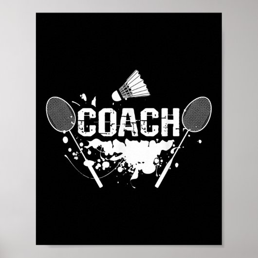 Schläger Smash Shuttle Coach Badminton  Poster (Vorne)