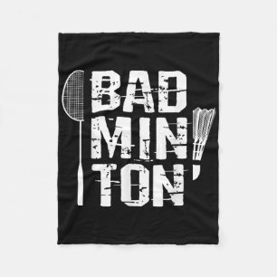 Schläger Smash Shuttle Spieler Badminton Fleecedecke