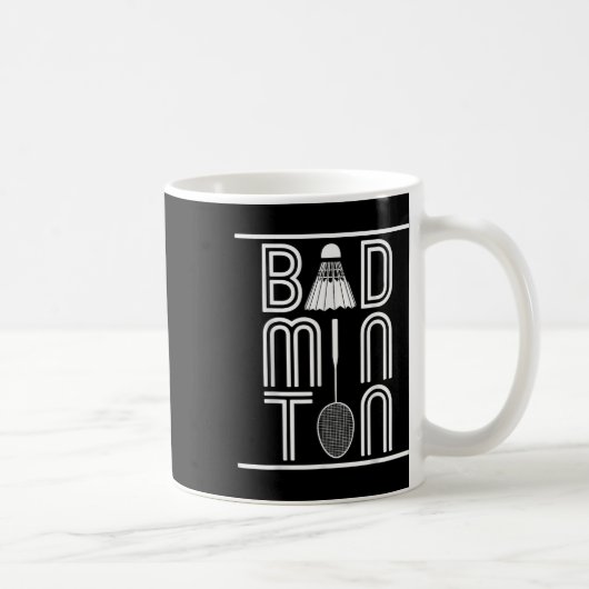 Schläger Smash Shuttle Spieler Badminton Kaffeetasse (Rechts)