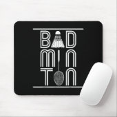Schläger Smash Shuttle Spieler Badminton Mousepad (Mit Mouse)