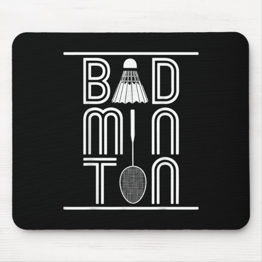 Schläger Smash Shuttle Spieler Badminton Mousepad (Vorne)