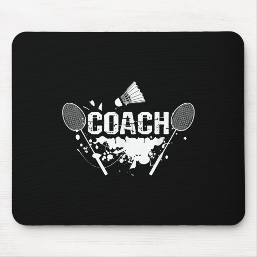 Schläger Smash Shuttle Trainer Badminton  Mousepad (Vorne)