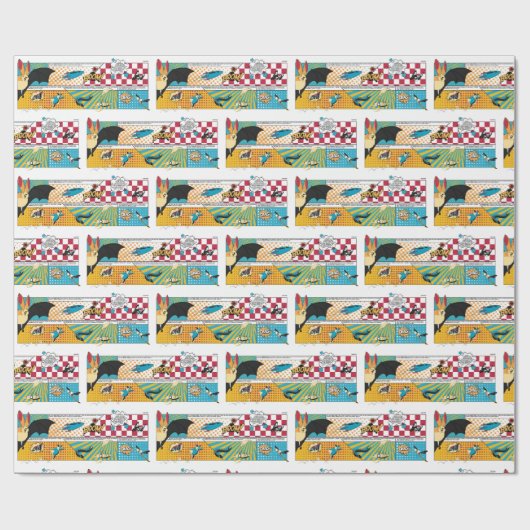 Schläger-Superheld-Packpapier Geschenkpapier (Flach)