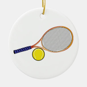 Schläger und Ball Keramikornament