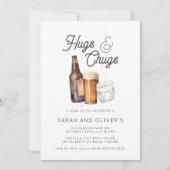 Schläger und Schläger Beer & Diapers Paare Kinderd Einladung (Vorderseite)