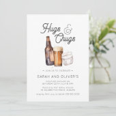 Schläger und Schläger Beer & Diapers Paare Kinderd Einladung (Stehend Vorderseite)