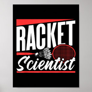 Schläger Wissenschaftler Liebhaber Badminton Match Poster