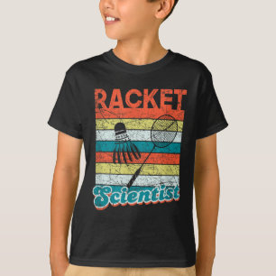 Schläger-Wissenschaftler Lustiger Badminton-Spiele T-Shirt