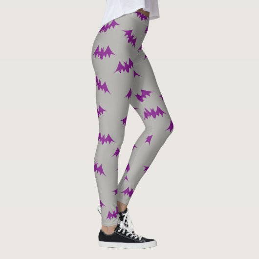 Schlägerconfetti-Gamaschen lila/Grau Leggings (Rechts)