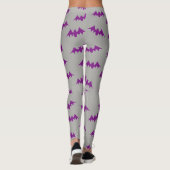 Schlägerconfetti-Gamaschen lila/Grau Leggings (Rückseite)