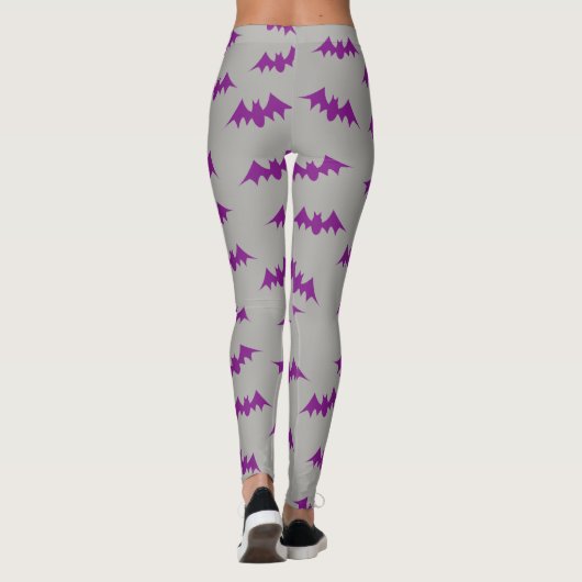 Schlägerconfetti-Gamaschen lila/Grau Leggings (Rückseite)