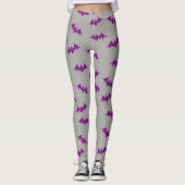 Schlägerconfetti-Gamaschen lila/Grau Leggings (Vorderseite)