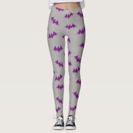 Schlägerconfetti-Gamaschen lila/Grau Leggings