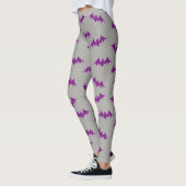 Schlägerconfetti-Gamaschen lila/Grau Leggings (Links)