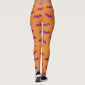 Schlägerconfetti-Gamaschen lila/Orange Leggings (Rückseite)