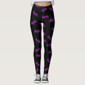 Schlägerconfetti-Gamaschen lila/Schwarzes Leggings (Vorderseite)