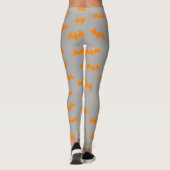 Schlägerconfetti-Gamaschen orange/Grau Leggings (Rückseite)