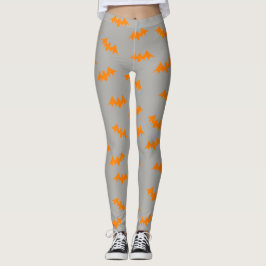 Schlägerconfetti-Gamaschen orange/Grau Leggings