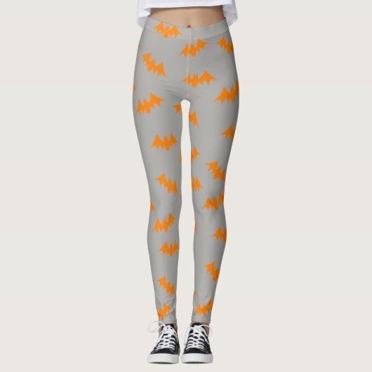 Schlägerconfetti-Gamaschen orange/Grau Leggings (Vorderseite)