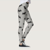 Schlägerconfetti-Gamaschen-Schwarzes/Grau Leggings (Rechts)