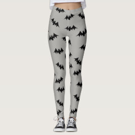 Schlägerconfetti-Gamaschen-Schwarzes/Grau Leggings