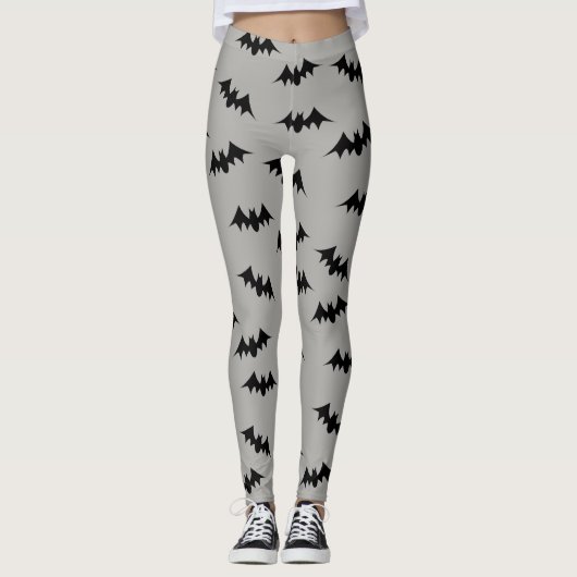 Schlägerconfetti-Gamaschen-Schwarzes/Grau Leggings (Vorderseite)