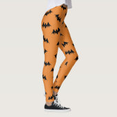 Schlägerconfetti-Gamaschen-Schwarzes/Orange Leggings (Rechts)