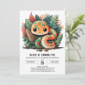 Schlägerei Python Wildlife Einladung zum Geburtsta (Stehend Vorderseite)