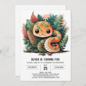 Schlägerei Python Wildlife Einladung zum Geburtsta (Vorne/Hinten)