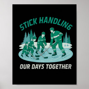 Schlägerhandling Unsere Tage Zusammen Hockey-Famil Poster