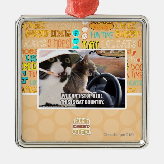 Schlägerland Silbernes Ornament (Vorne)