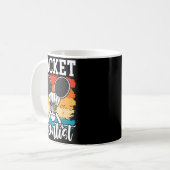 Schlägerschütze - Badminton-Spieler Athlet Federba Kaffeetasse (Vorderseite Links)