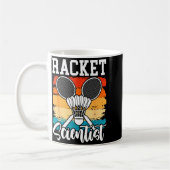 Schlägerschütze - Badminton-Spieler Athlet Federba Kaffeetasse (Links)