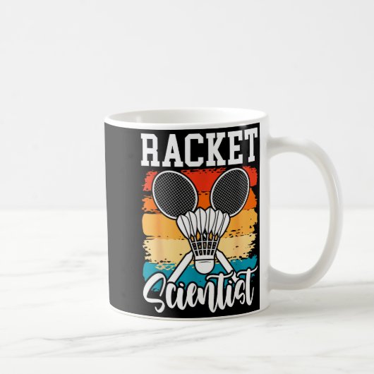 Schlägerschütze - Badminton-Spieler Athlet Federba Kaffeetasse (Rechts)