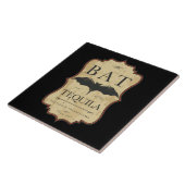 Schlägertequila-Vintager Halloween-Aufkleber Fliese (Seite)