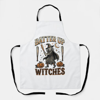 Schlagfertige Hexen Vintage-Halloween-Baseball-Des Schürze