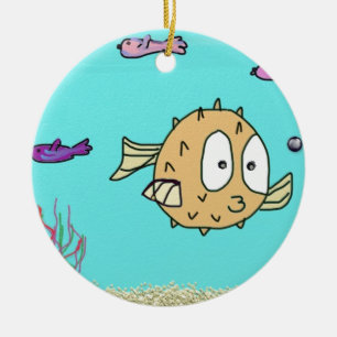 Schlagfische Keramikornament