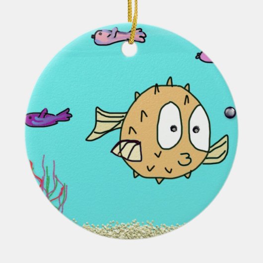 Schlagfische Keramikornament (Vorne)