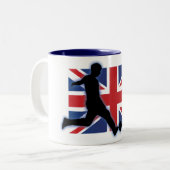 Schlaggerät Englands Großbritannien Zweifarbige Tasse (Vorderseite Links)