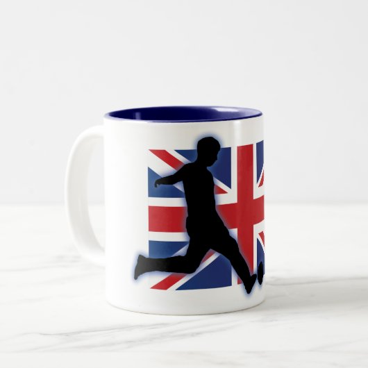 Schlaggerät Englands Großbritannien Zweifarbige Tasse (Vorderseite Links)