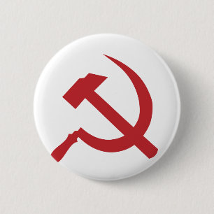 Schlaghammer und Sichel Button