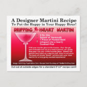 Schlagherz Halloween Martini Rezept Postkarte (Vorderseite)