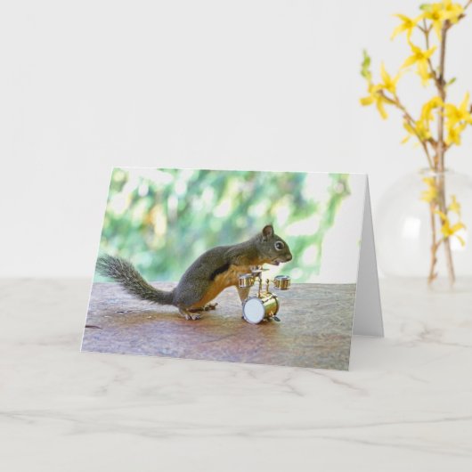 Schlaghörnchen Karte (Gelbe Blume)