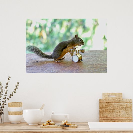 Schlaghörnchen Poster (Küche)